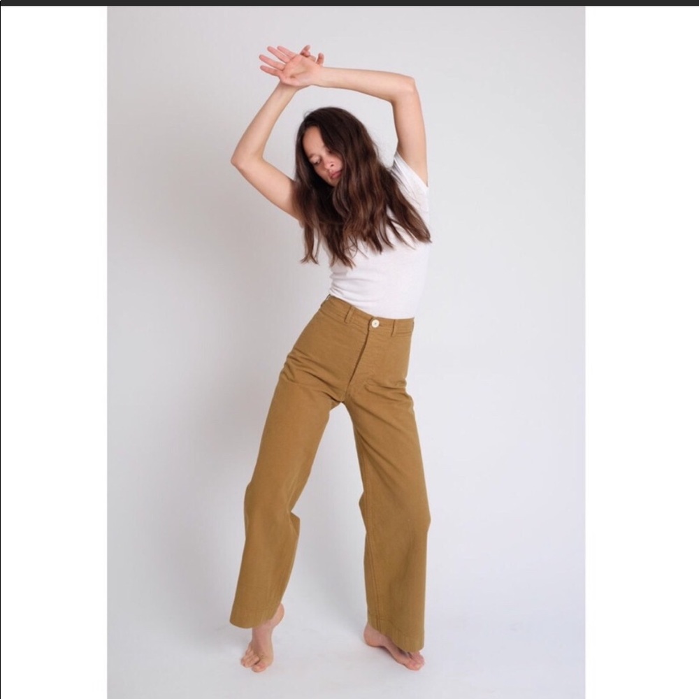 Jesse Kamm Tan Wide Leg Pants